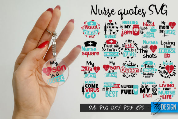 Keychain Nurse SVG: Graphics for Crafts