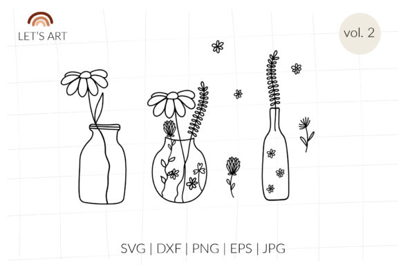 Mason Jar Daisy Graphics for Crafts