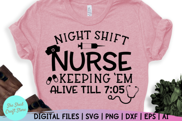 Night Shift Nurse SVG: Crafts & Graphics