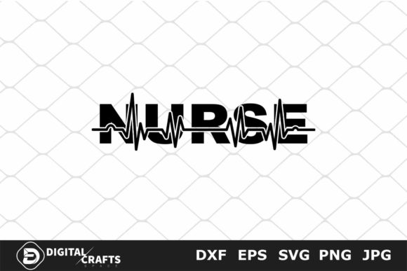 Nurse Heartbeat SVG: Graphics for Crafts