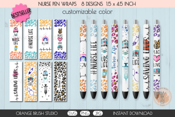Nurse Pen Wrap SVG: Crafts & Graphics
