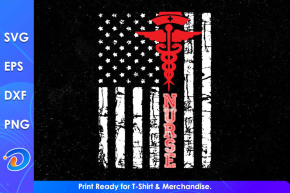 Patriotic American Usa Flag Nurse Svg: Crafts Graphics