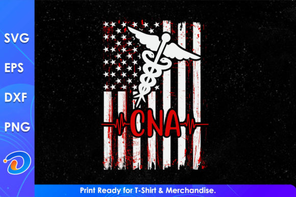 USA Flag CNA Nurse SVG: Crafts & Graphics