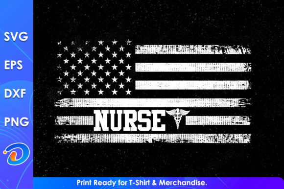 USA Flag Nurse SVG: Crafts & Graphics